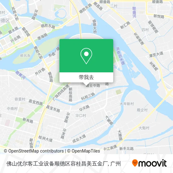 佛山优尔客工业设备顺德区容桂昌美五金厂地图