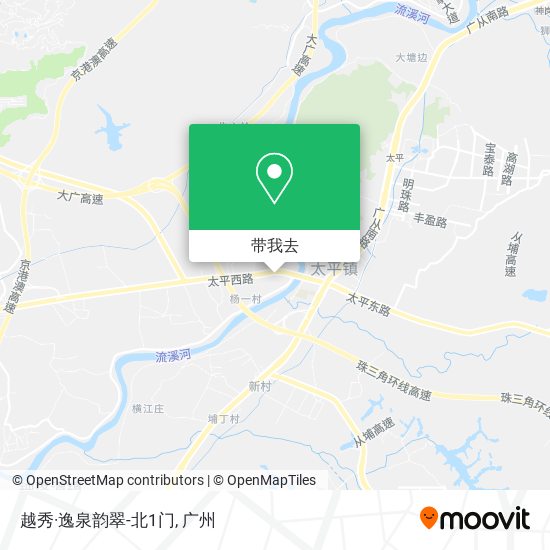 越秀·逸泉韵翠-北1门地图