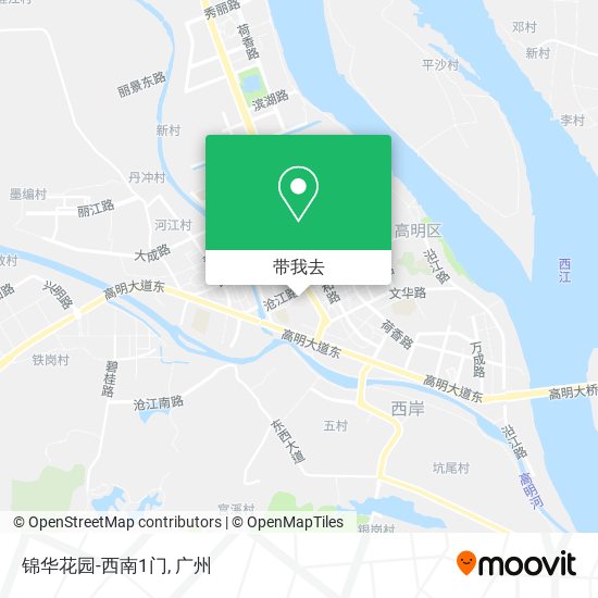 锦华花园-西南1门地图
