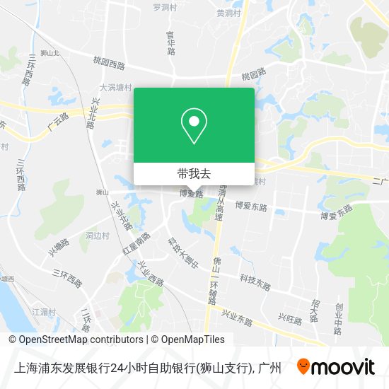 上海浦东发展银行24小时自助银行(狮山支行)地图
