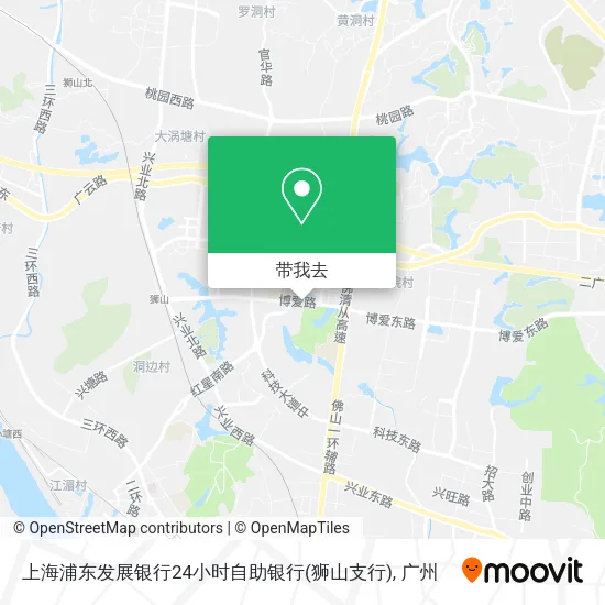 上海浦东发展银行24小时自助银行(狮山支行)地图