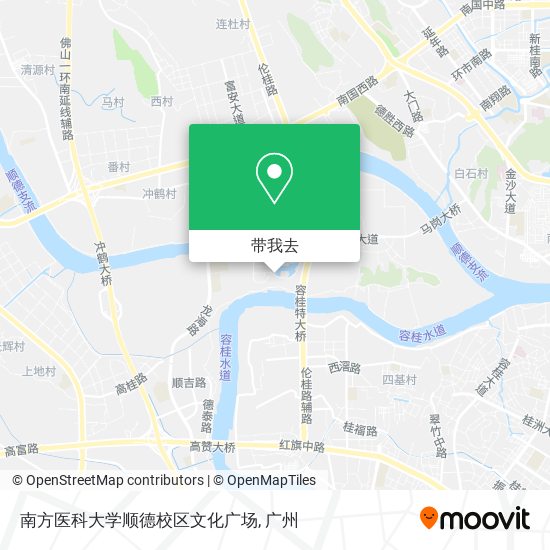 南方医科大学顺德校区文化广场地图