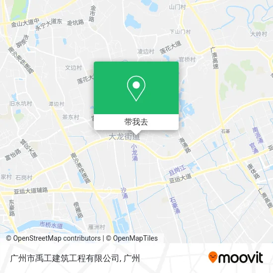 广州市禹工建筑工程有限公司地图