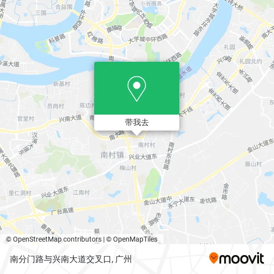 南分门路与兴南大道交叉口地图