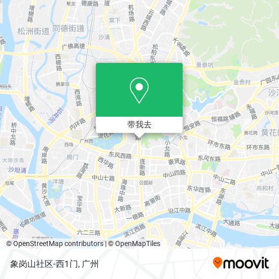 象岗山社区-西1门地图