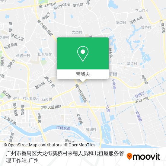 广州市番禺区大龙街新桥村来穗人员和出租屋服务管理工作站地图