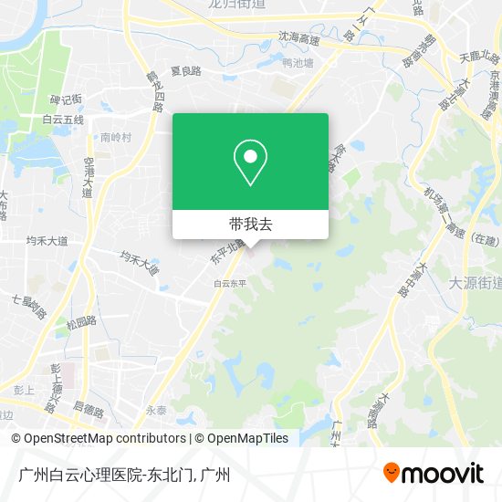 广州白云心理医院-东北门地图