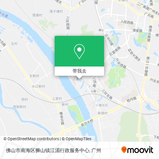 佛山市南海区狮山镇江湄行政服务中心地图