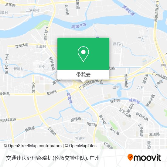 交通违法处理终端机(伦教交警中队)地图