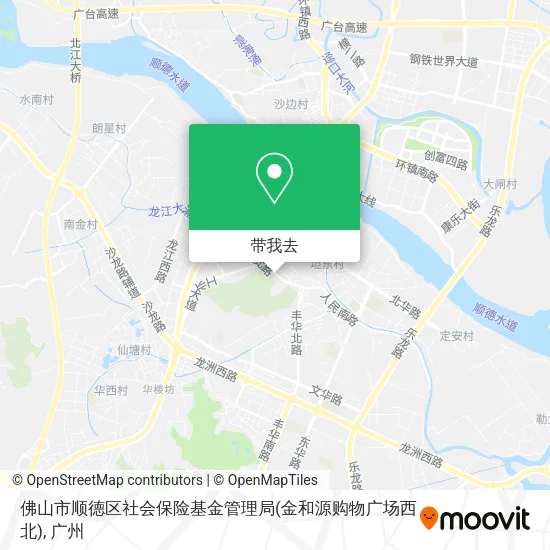 佛山市顺德区社会保险基金管理局(金和源购物广场西北)地图