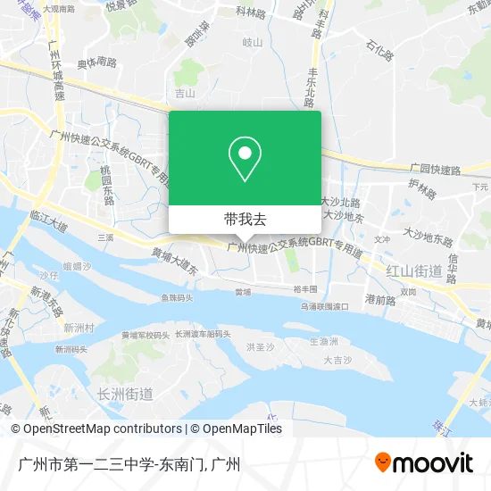 广州市第一二三中学-东南门地图