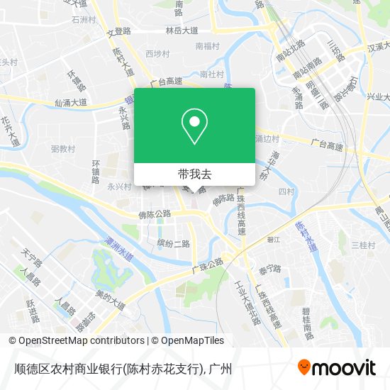 顺德区农村商业银行(陈村赤花支行)地图