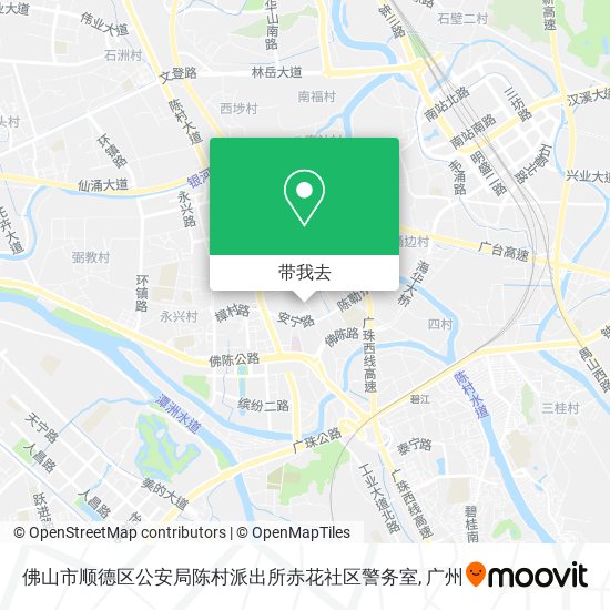 佛山市顺德区公安局陈村派出所赤花社区警务室地图