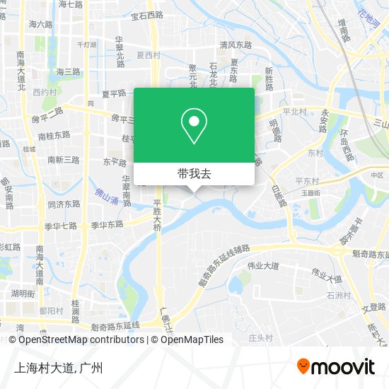 上海村大道地图