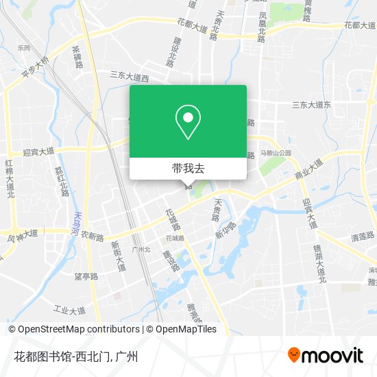 花都图书馆-西北门地图
