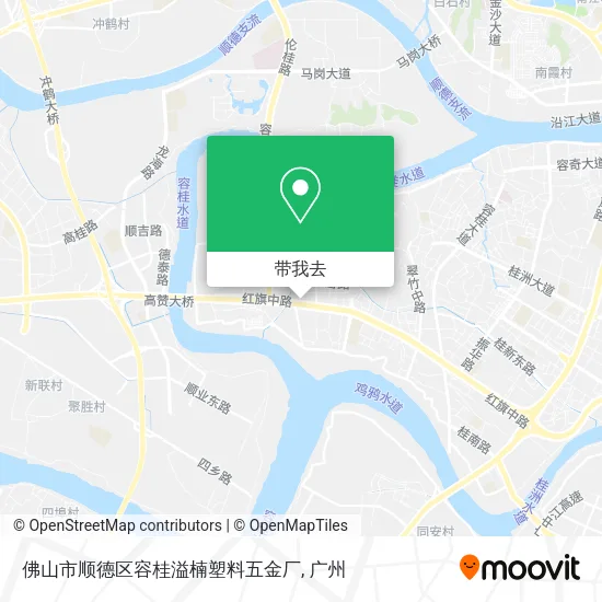 佛山市顺德区容桂溢楠塑料五金厂地图