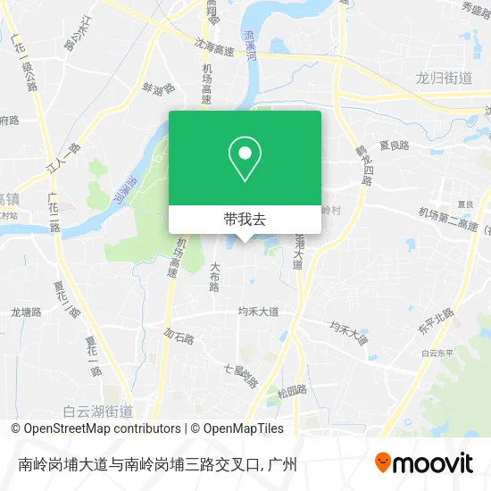 南岭岗埔大道与南岭岗埔三路交叉口地图
