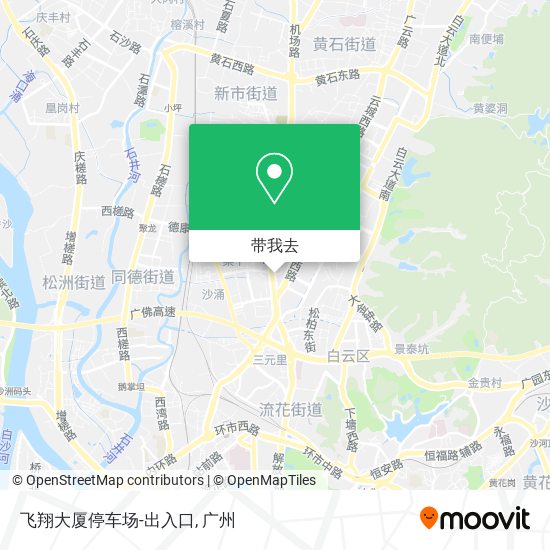 飞翔大厦停车场-出入口地图