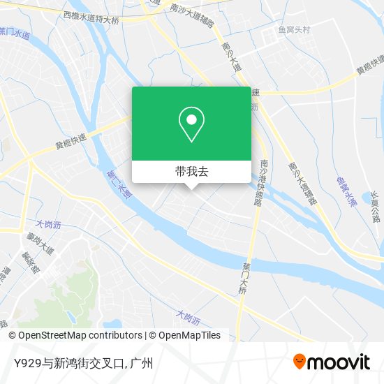 Y929与新鸿街交叉口地图
