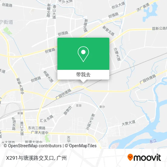 X291与塘溪路交叉口地图