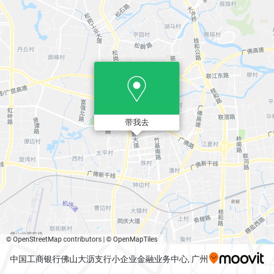 中国工商银行佛山大沥支行小企业金融业务中心地图