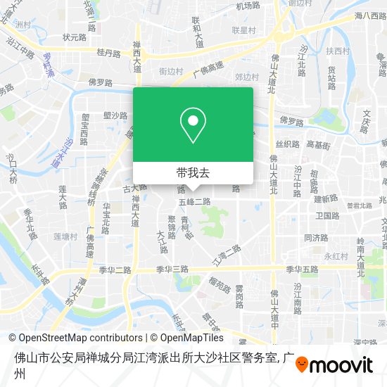 佛山市公安局禅城分局江湾派出所大沙社区警务室地图