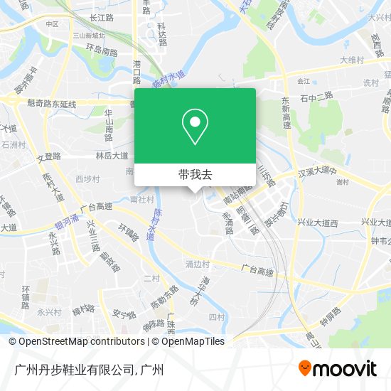 广州丹步鞋业有限公司地图