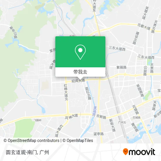 圆玄道观-南门地图