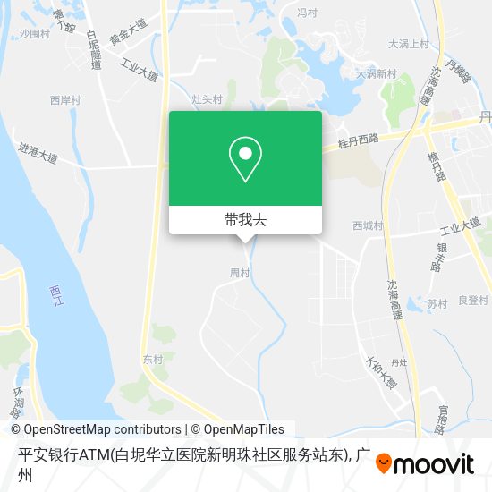 平安银行ATM(白坭华立医院新明珠社区服务站东)地图