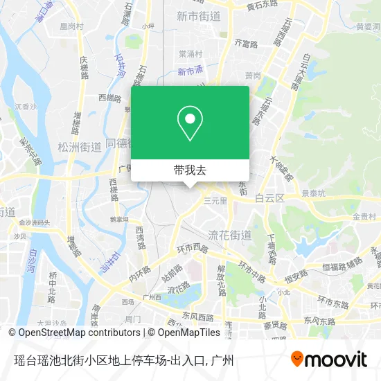 瑶台瑶池北街小区地上停车场-出入口地图