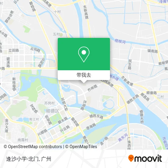 逢沙小学-北门地图