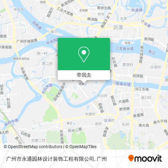 广州市永通园林设计装饰工程有限公司地图
