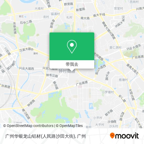 广州华银龙山铝材(人民路沙田大街)地图