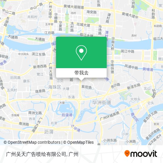 广州吴天广告喷绘有限公司地图