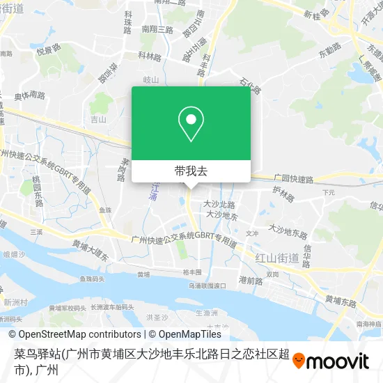 菜鸟驿站(广州市黄埔区大沙地丰乐北路日之恋社区超市)地图