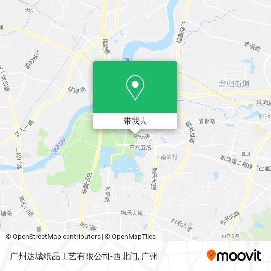 广州达城纸品工艺有限公司-西北门地图