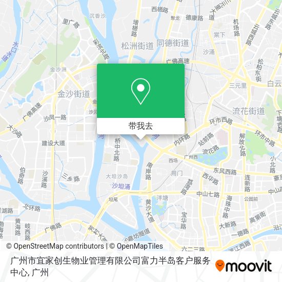 广州市宜家创生物业管理有限公司富力半岛客户服务中心地图