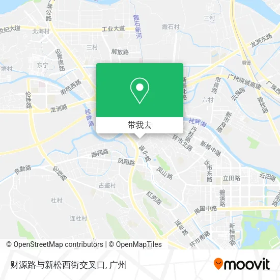 财源路与新松西街交叉口地图