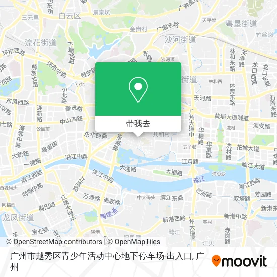 广州市越秀区青少年活动中心地下停车场-出入口地图