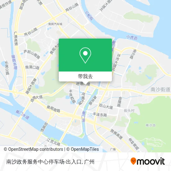 南沙政务服务中心停车场-出入口地图