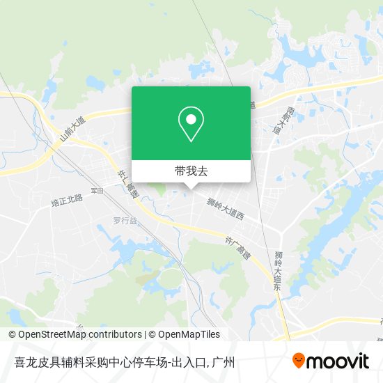 喜龙皮具辅料采购中心停车场-出入口地图