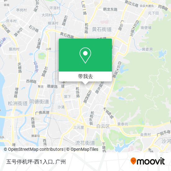 五号停机坪-西1入口地图