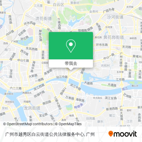 广州市越秀区白云街道公共法律服务中心地图