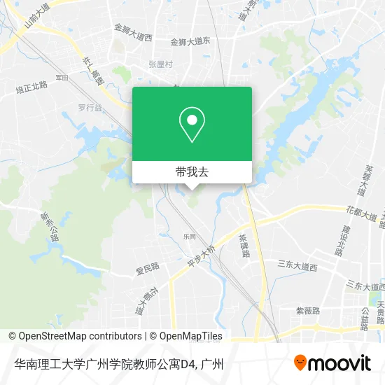 华南理工大学广州学院教师公寓D4地图