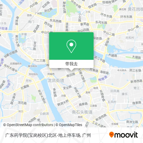 广东药学院(宝岗校区)北区-地上停车场地图