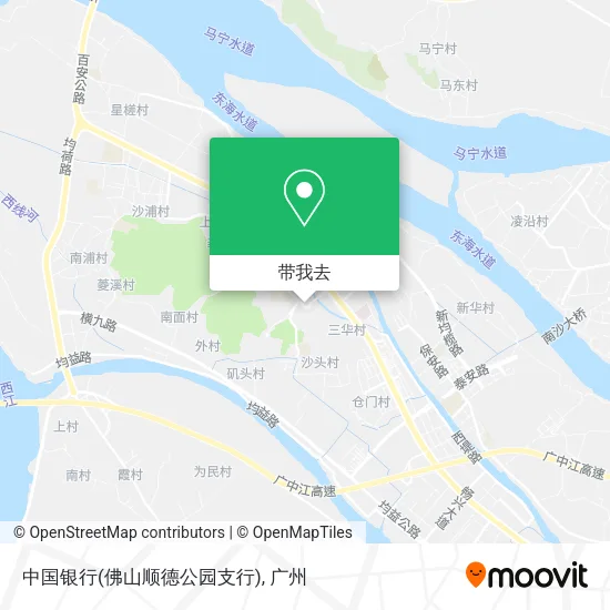 中国银行(佛山顺德公园支行)地图