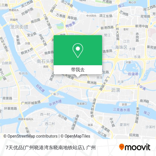 7天优品(广州晓港湾东晓南地铁站店)地图