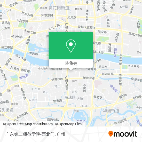 广东第二师范学院-西北门地图