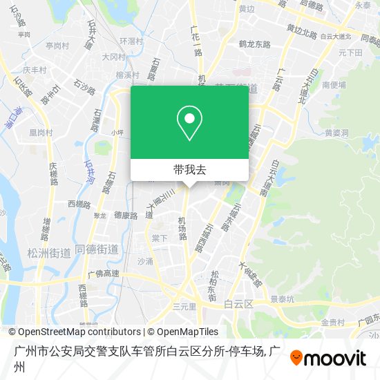 广州市公安局交警支队车管所白云区分所-停车场地图