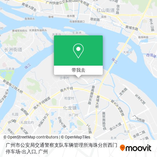 广州市公安局交通警察支队车辆管理所海珠分所西门停车场-出入口地图